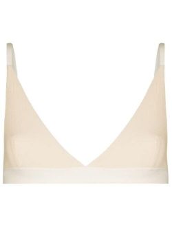 Baserange ribbed organic cotton triangle bra