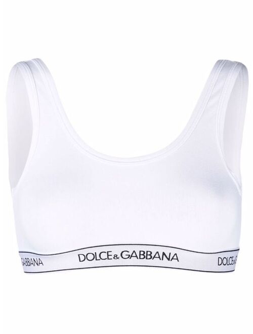 Dolce & Gabbana logo-band sports bra