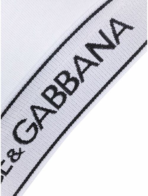 Dolce & Gabbana logo-band sports bra