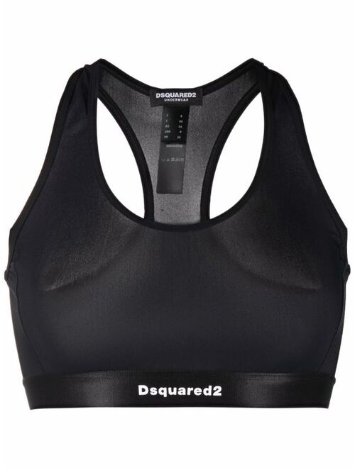 Dsquared2 logo-print sports bra