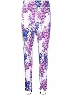 floral print stirrup leggings
