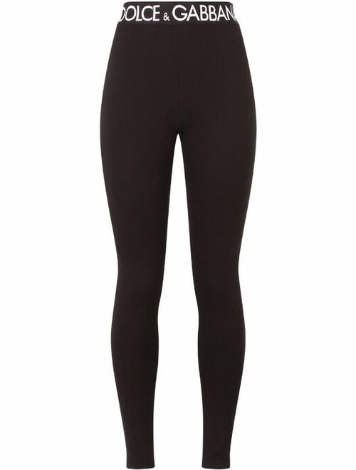 Dolce & Gabbana stretch-fit logo waistband leggings