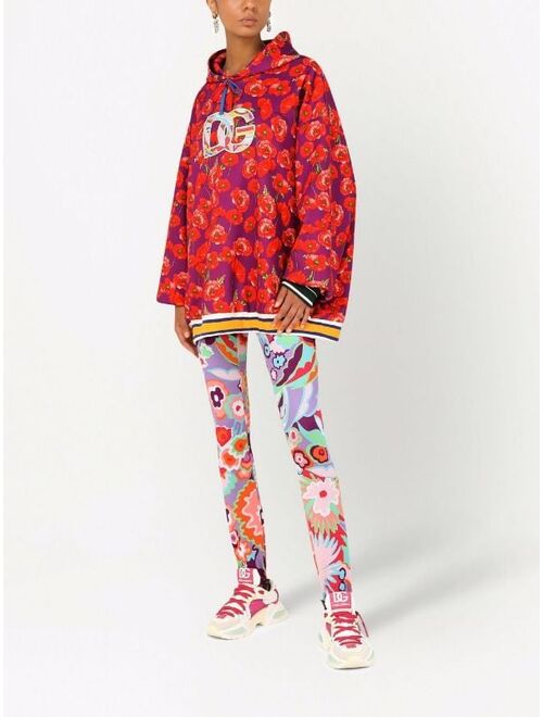 Dolce & Gabbana floral-print high-waisted leggings