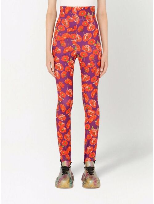 Dolce & Gabbana floral-print leggings