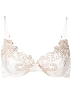 Bow Guipure embroidered bra