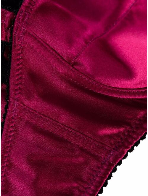 Dolce & Gabbana satin-finish balcony bra