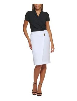 Women's Wrap-Front Pencil Skirt