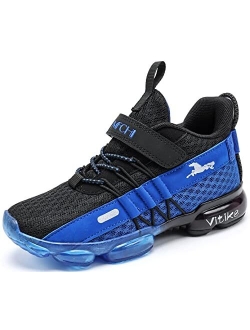 Jmfchi Sports Kids Shoes Boys Sneakers Slip-on Athletic Running Shoe Breathable Lightweight Mesh Girls Sports Sneaker