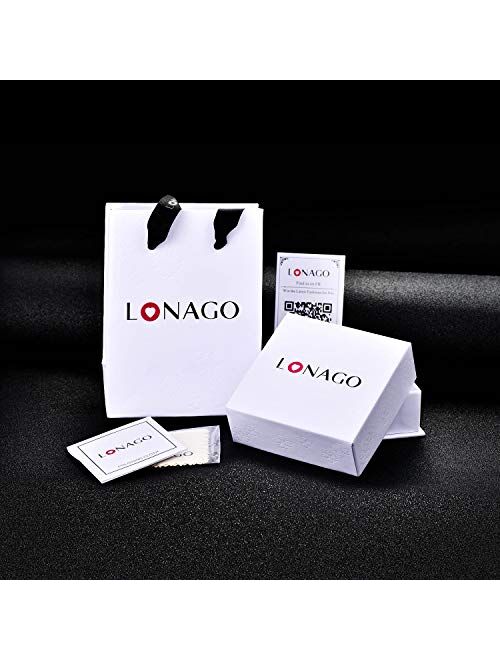 Lonago 925 Sterling Silver Personalized Photo Necklace Engraved Heart Pendant Necklace Custom Colorful Photo with Name Necklace Gift for Women