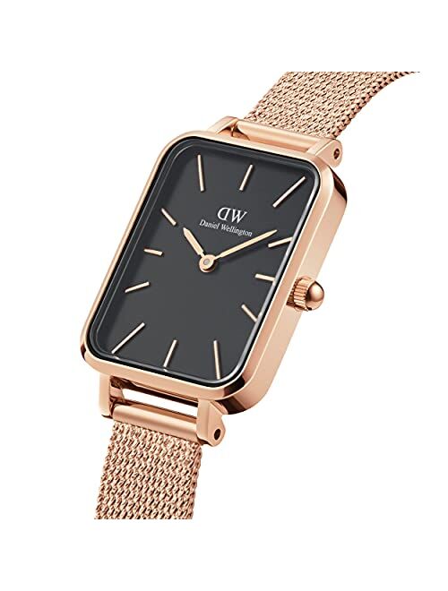 Daniel Wellington Quadro Melrose Watch, Rose Gold Mesh Bracelet, 20x26mm