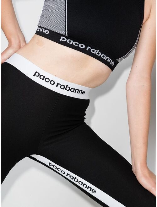 Paco Rabanne logo-print leggings
