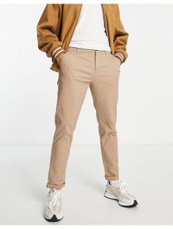 slim chinos in stone