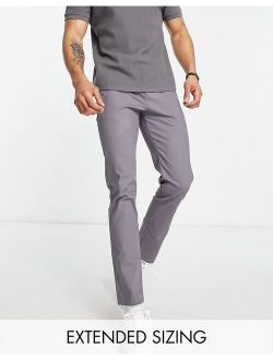 slim chinos in charcoal
