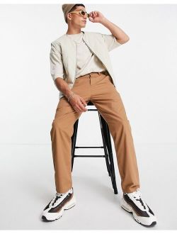 lightweight skater fit pants in brown
