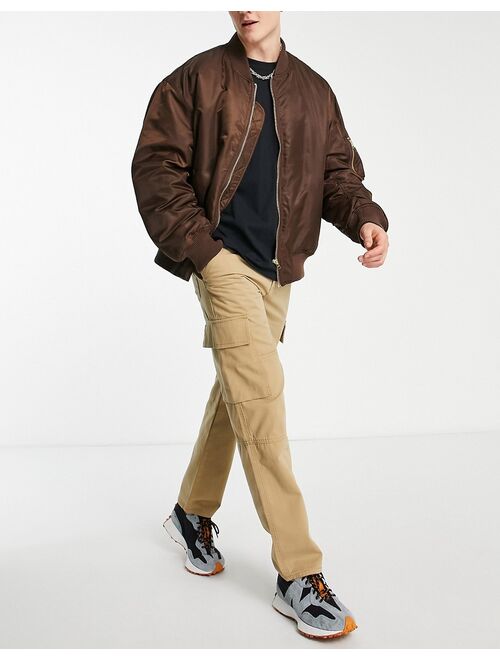 New Look straight cargo pants in tan