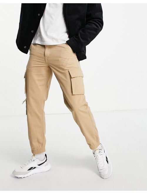 Buy New Look slim fit cargo pants in camel online | Topofstyle