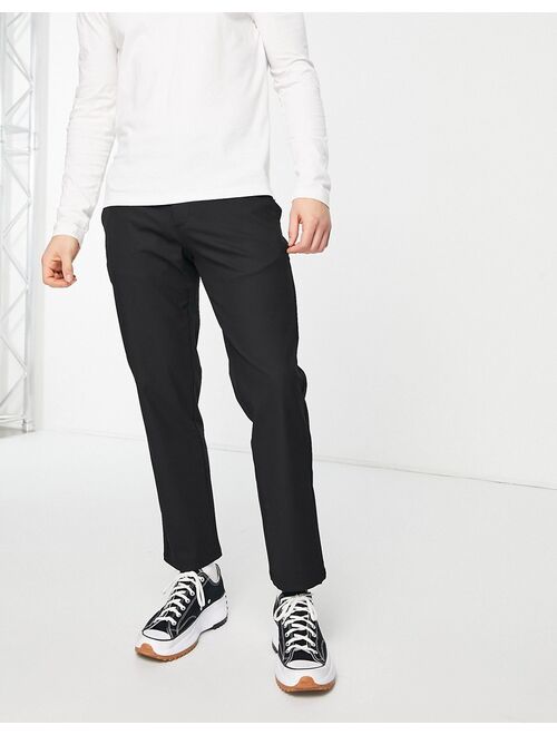 Pull&Bear slim tailored trousers in black