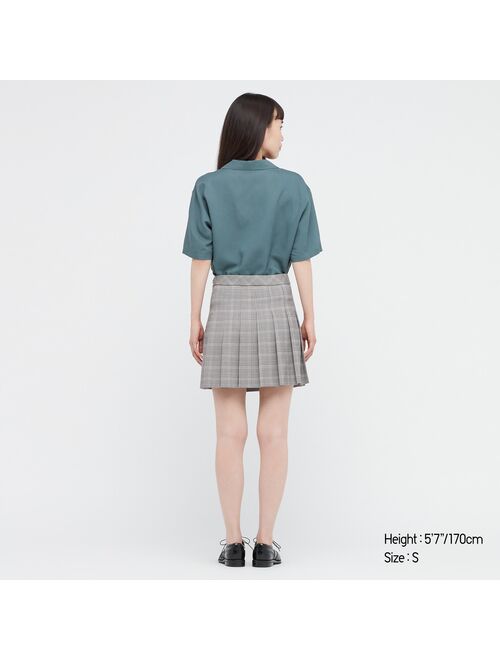 UNIQLO Pleated A-Line Mini Skirt