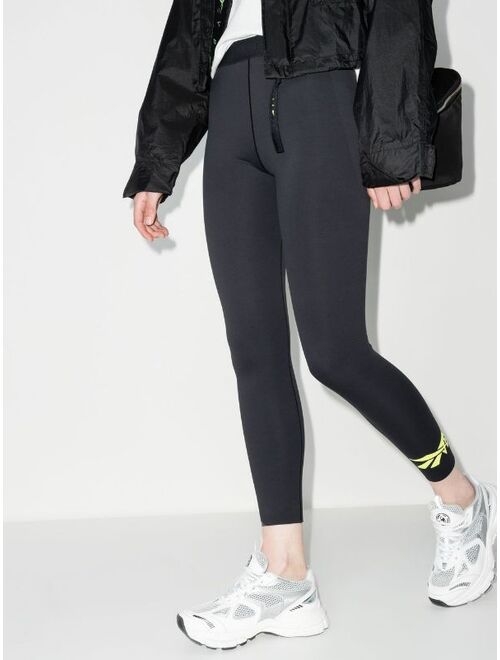Reebok x Victoria Beckham logo-print full-leg leggings