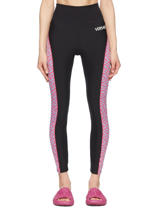 VERSACE UNDERWEAR Black Greca Sports Leggings