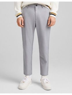 straight leg smart pants in gray