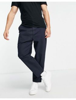 tapered chinos in navy