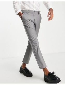 slim smart pants in gray