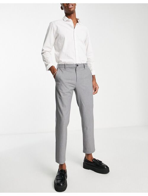 Pull&Bear slim smart pants in gray