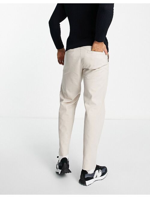 New Look straight chino pants in stone