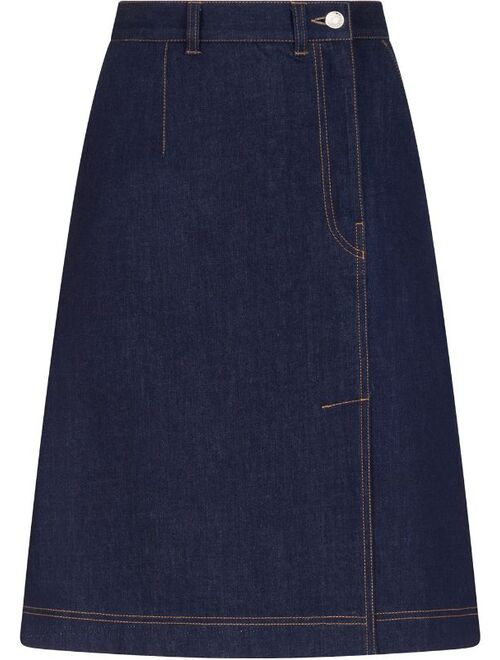 Dolce & Gabbana A-line denim skirt