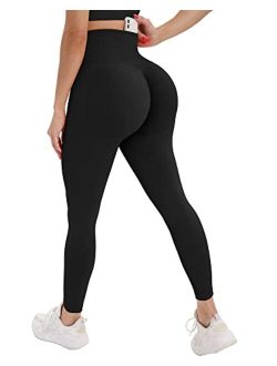 CHRLEISURE Butt Lifting Workout Leggings for Women, Scrunch Butt Gym Seamless Booty Tight