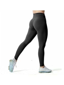 Aoxjox High Waisted Workout Leggings for Women Compression Tummy Control Trinity Buttery Soft Yoga Pants 27"