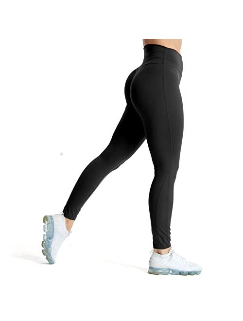 Aoxjox High Waisted Workout Leggings for Women Compression Tummy Control Trinity Buttery Soft Yoga Pants 27"