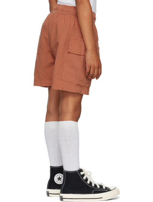 DAILY BRAT Kids Orange Archie Shorts