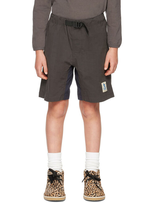 KODOMO BEAMS Kids Gray & Navy Cotton Shorts