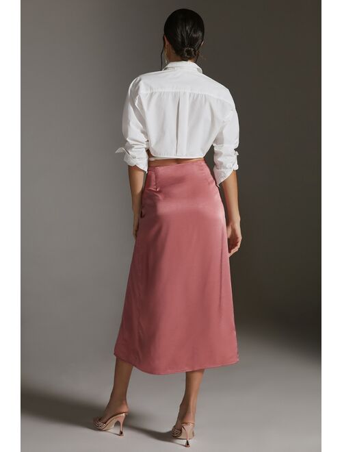 By Anthropologie Ruched Midi Skirt