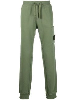 tapered fleece track trousers