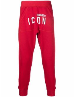 cropped Icon-print track pants