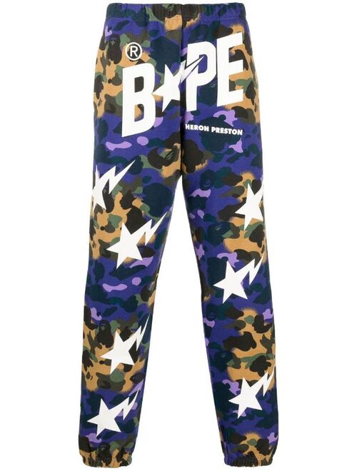 Heron Preston x BAPE camouflage track pants