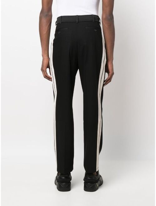 Palm Angels side-stripe straight-leg trousers