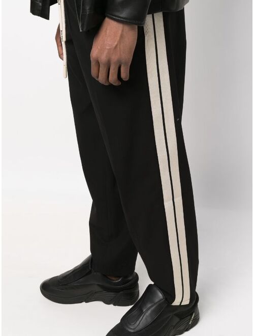 Palm Angels side-stripe straight-leg trousers