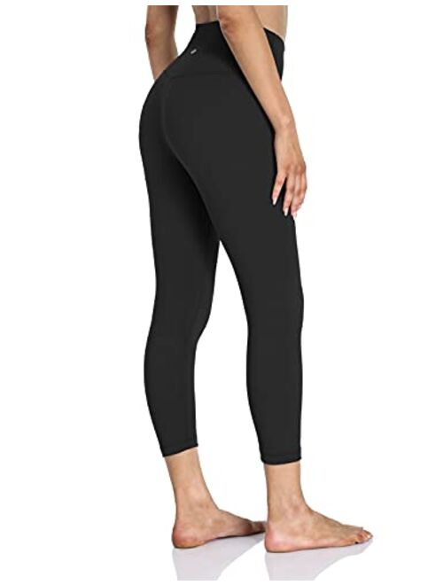 HeyNuts Hawthorn Athletic Essential II High Waisted Yoga Capris Leggings, Workout Cropped Pants 21''