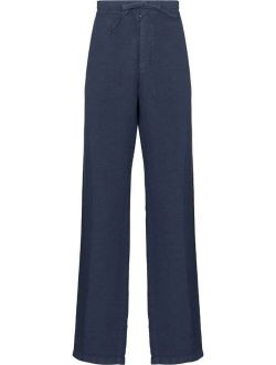 Zegna drawstring-waist linen trousers