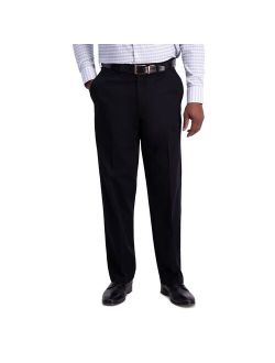 Iron Free Premium Khaki Classic-Fit Flat Front Hidden Comfort Waistband Casual Pant