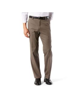 Stretch Easy Khaki Classic-Fit Flat-Front Pants
