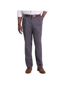 Men's Haggar® Iron Free Premium Khaki™ Classic-Fit Pleat Front Hidden Comfort Waistband Casual Pant