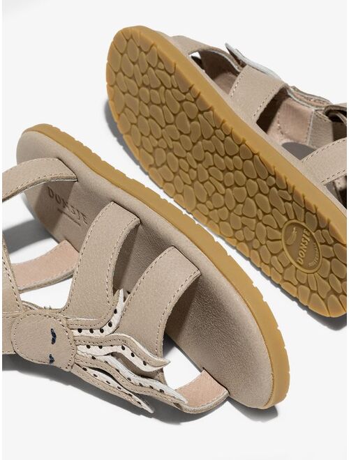 Donsje patch detail touch-strap sandals