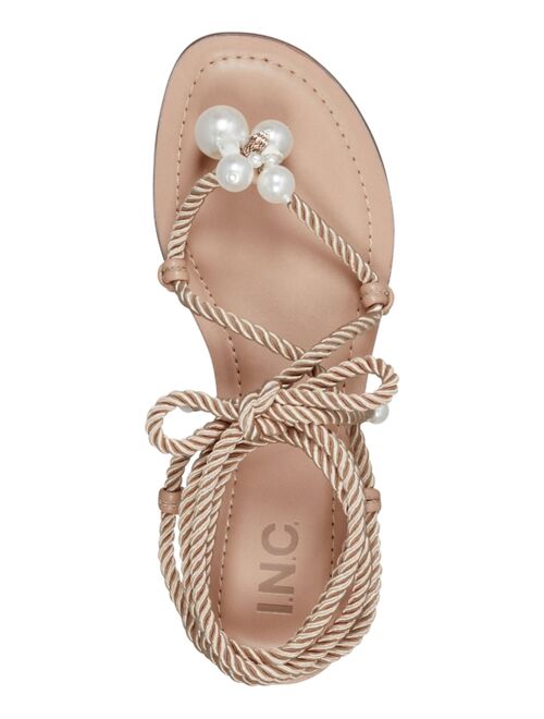 INC International Concepts Jerzi Rope Lace-Up Sandals, Created For Macy's