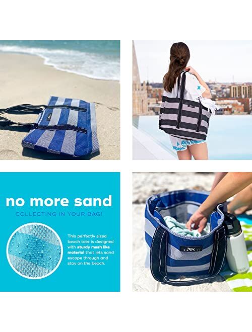 SCOUT Joyride - Large Sandproof Beach Bag For Women - Durable Mesh Woven Beach Tote, Pool Bag - Fabric Lets Sand Escape