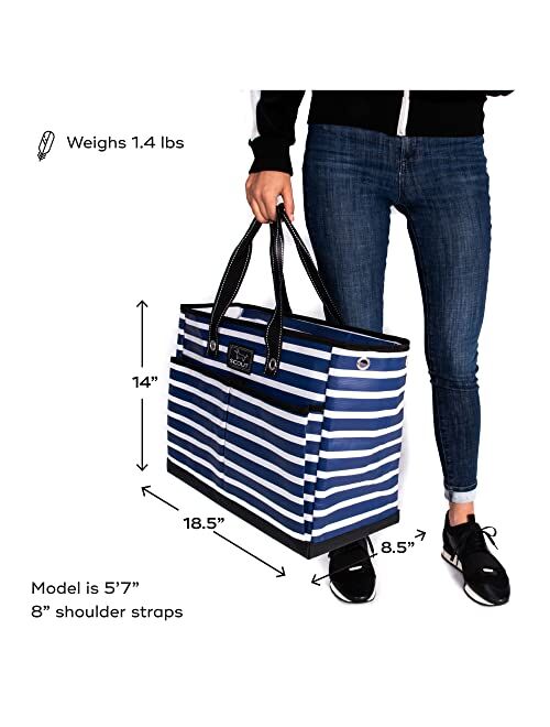 SCOUT BJ Bag - Work Tote Bags For Women - Zipper And 4 Exterior Pockets - Large Travel Bag - Pool Beach Bag And Craft Bag